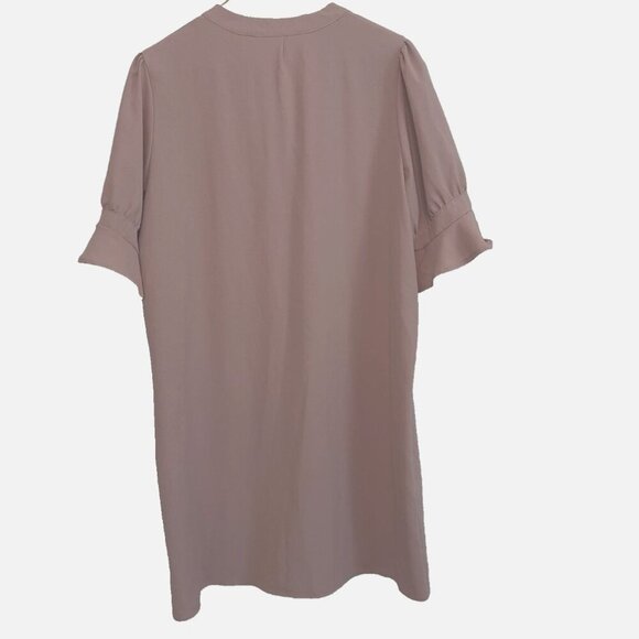 Womens XL Blush Pink Relaxed Coquette Ruffle Shabby Chic Flowy Knee Length Dress - Picture 5 of 5